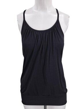 Lululemon No Limits Workout Tank Top Size 4 Black Yoga Racerback Blouson